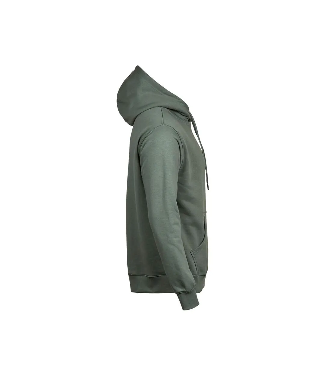 Mens hooded cotton blend sweatshirt leaf green Tee Jays