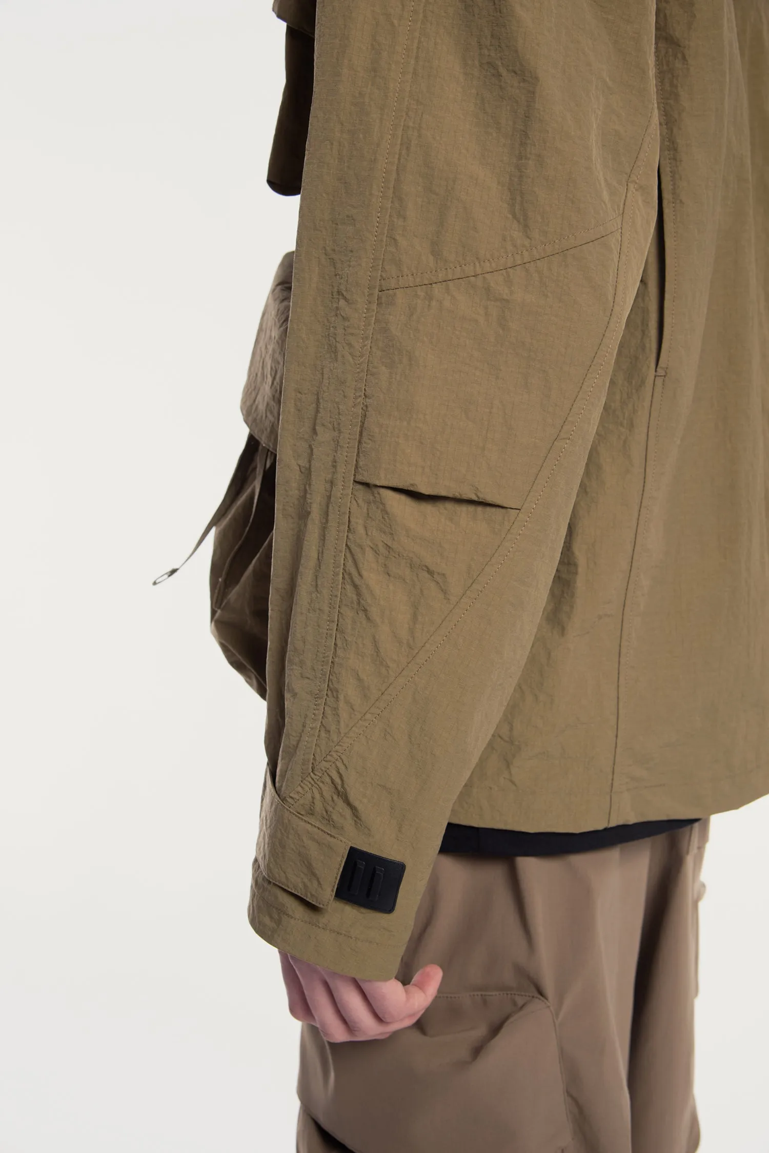 MEN'S MULTI POCKETS HOODED KIMONO JACKET