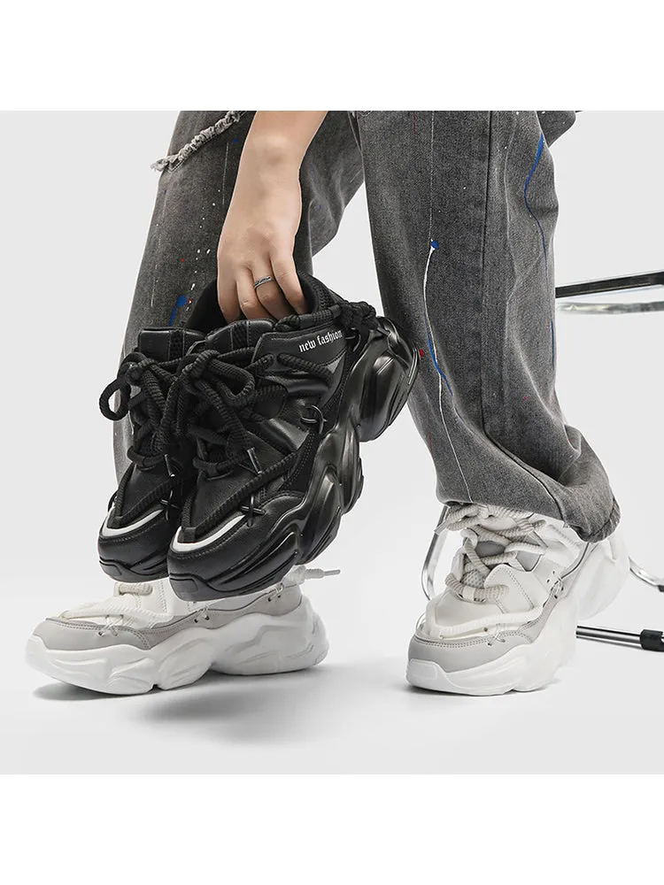   Men'S Thick-Soled Chunky Sneakers   