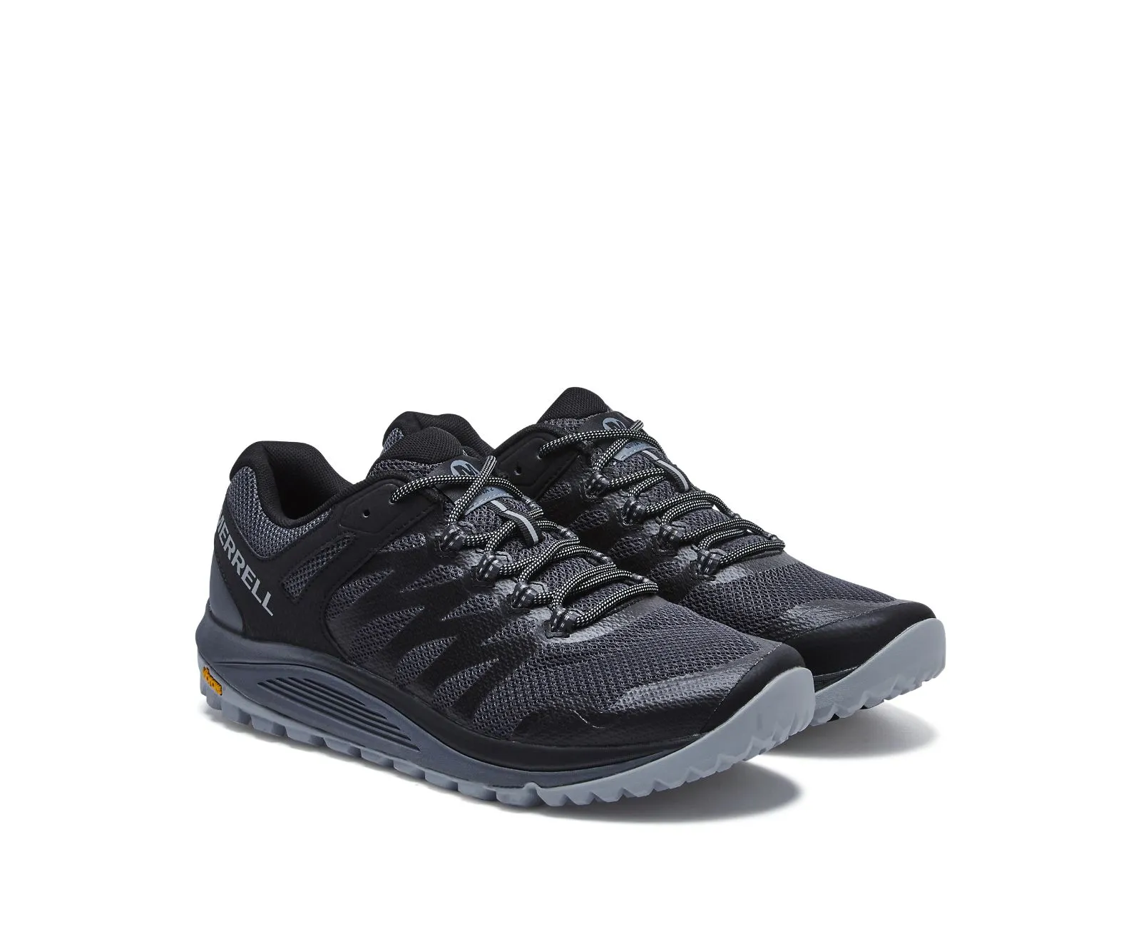 Merrell Mens Nova 2 Trail Running Shoe- Black Mesh