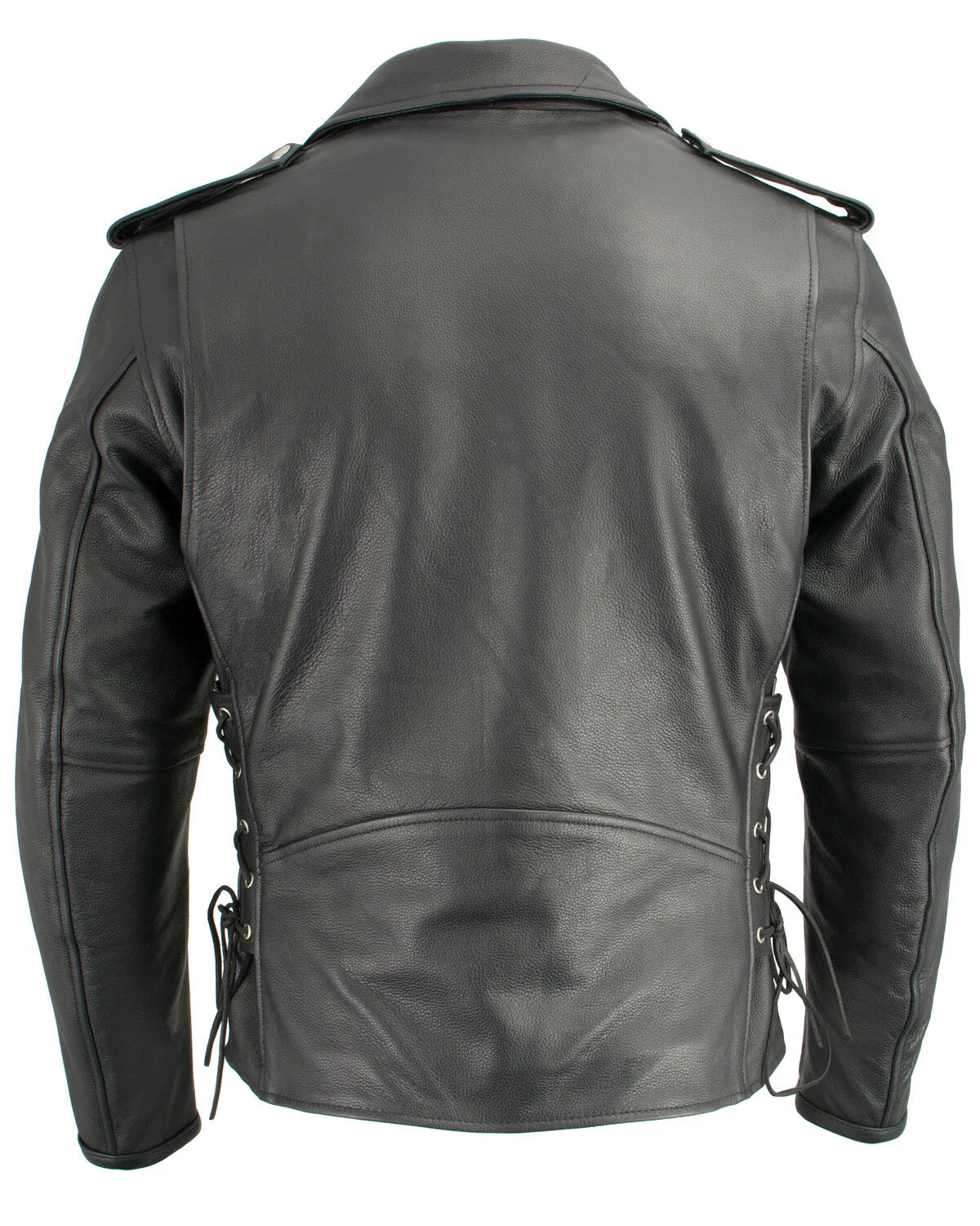 Milwaukee Leather Men's Classic Side Lace Concealed Carry Motorcycle Jacket - 3X