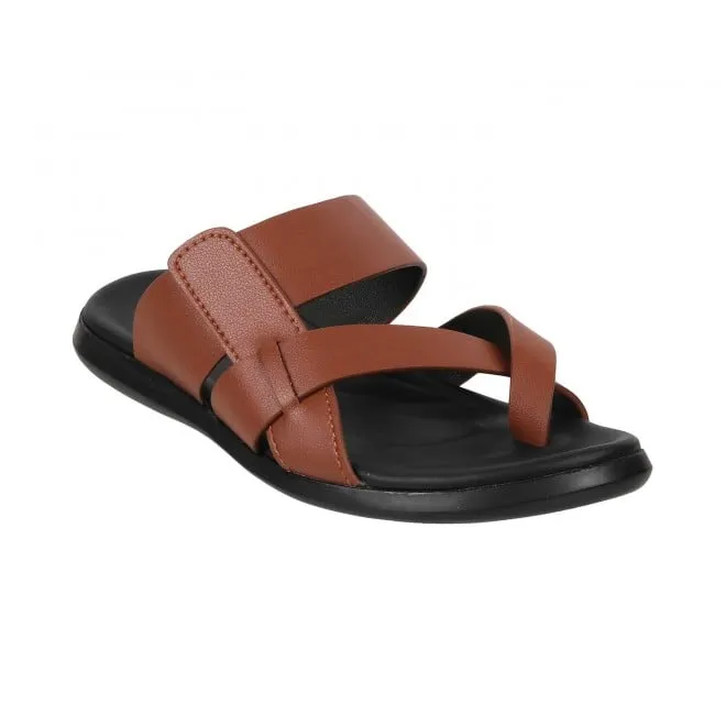 Mochi Boys Tan Casual Slippers