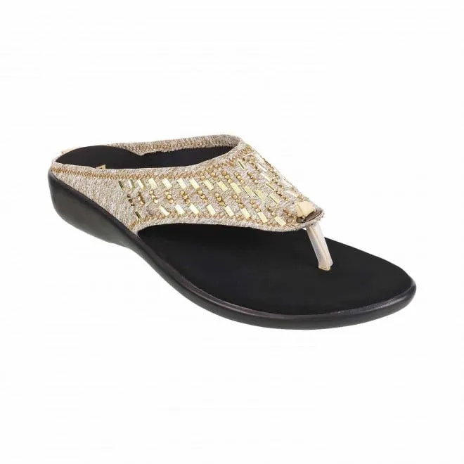 Mochi Women Beige Casual Slippers