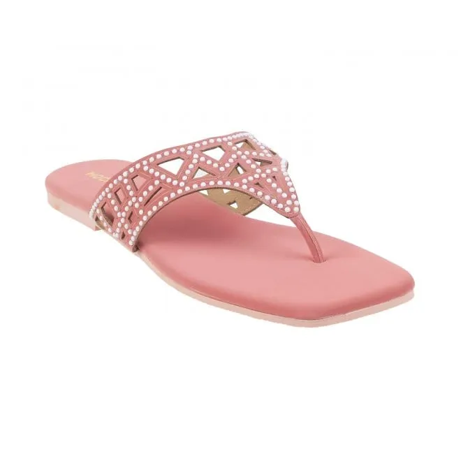 Mochi Women Pink Casual Slippers