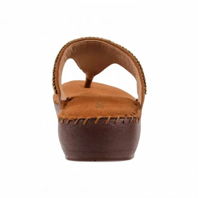 Mochi Women Tan Casual Slippers