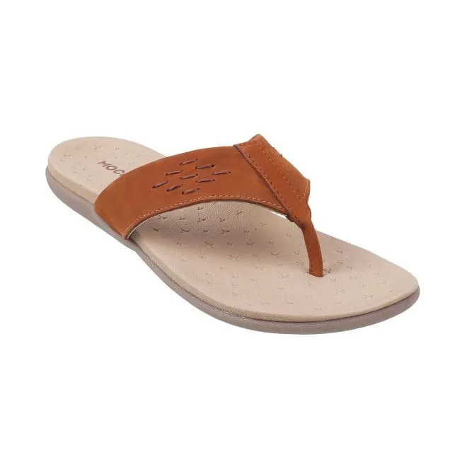Mochi Women Tan Casual Slippers