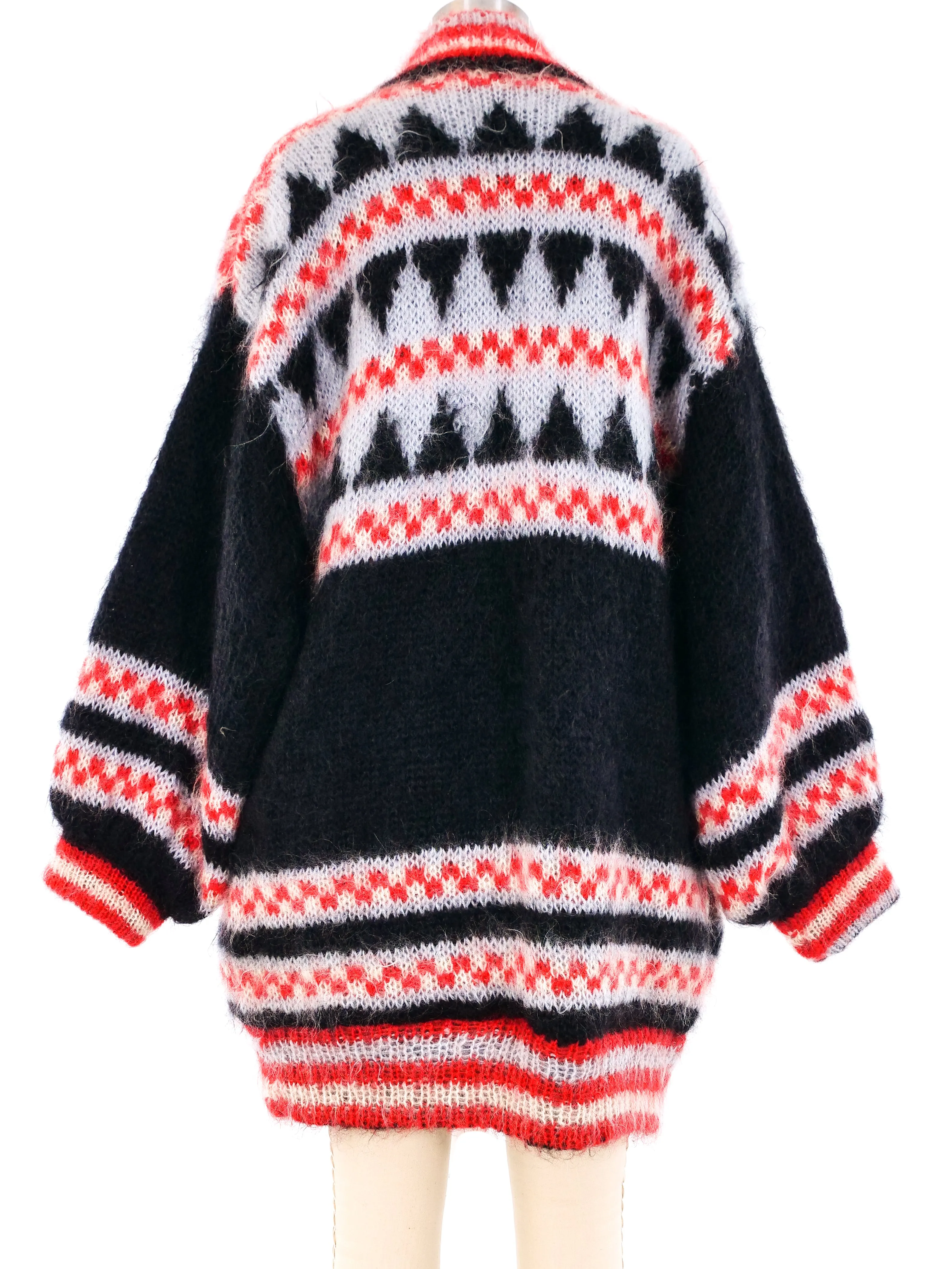 Mohair Fair Isle Knit Cardigan