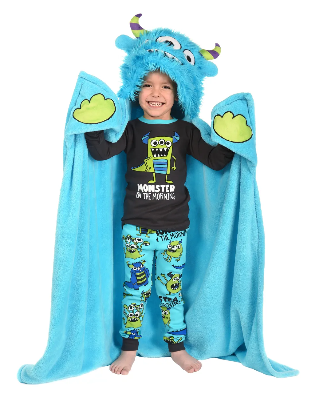 Monster Kid's Hooded Blanket
