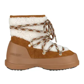 MOON BOOT LUNA SHEARLING WHISKY/OFF WHITE