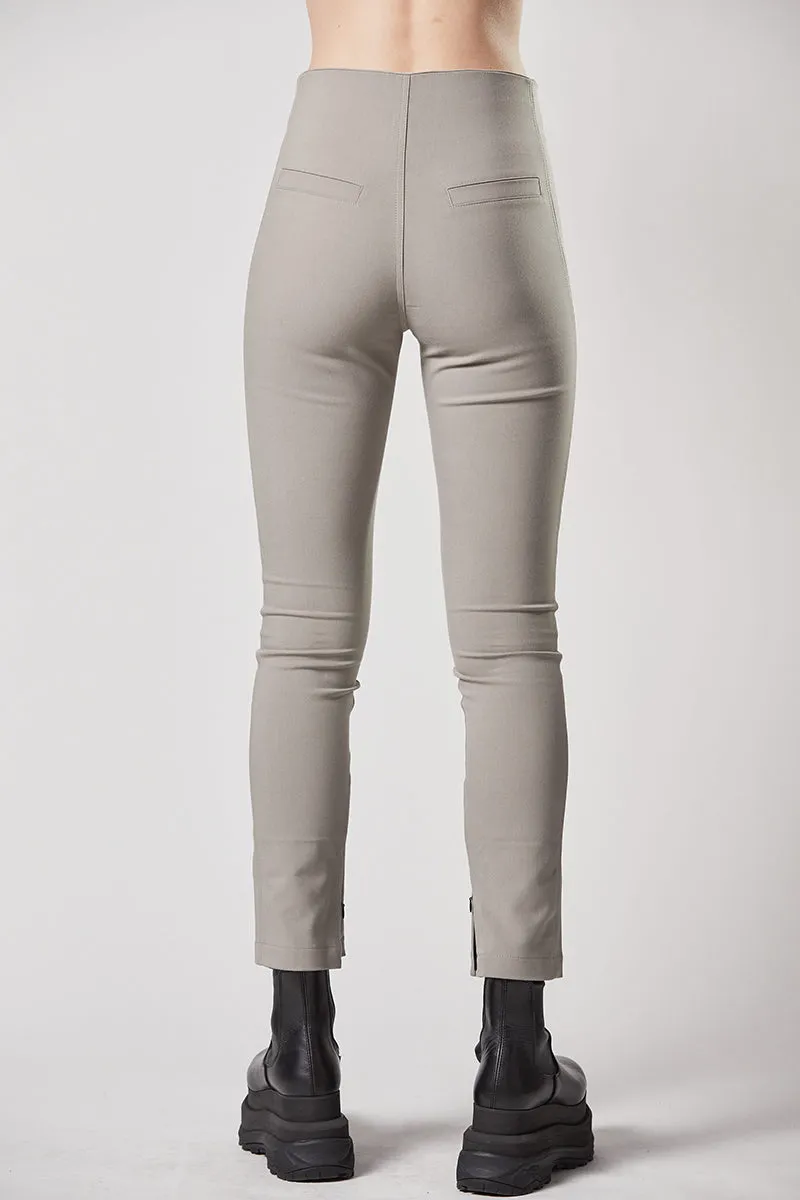 MOONBEAM SLIM FIT ZIPPED TROUSERS