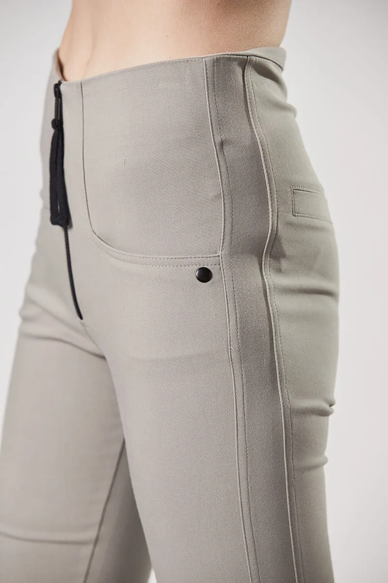MOONBEAM SLIM FIT ZIPPED TROUSERS