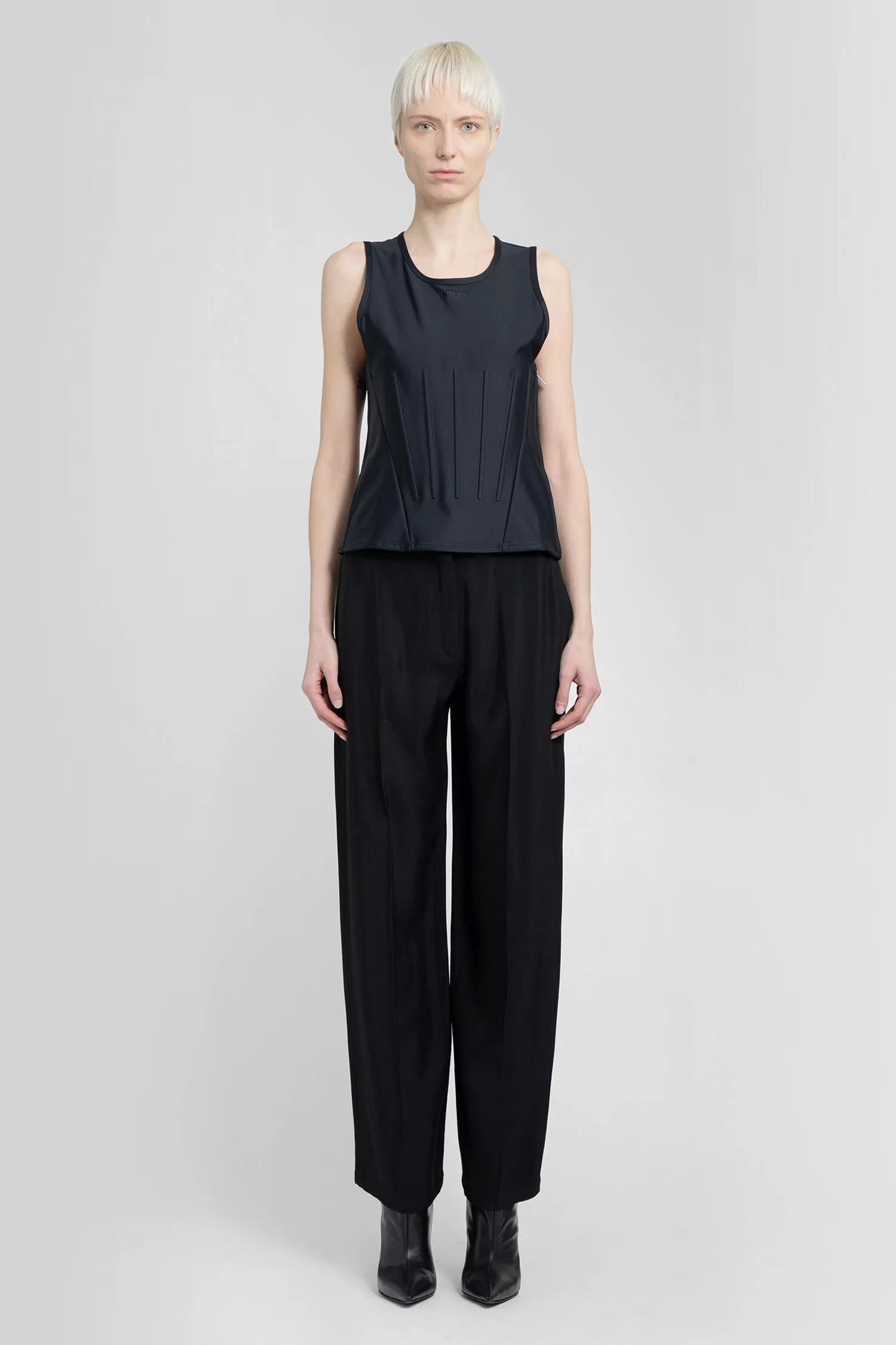 mugler corseted tank top