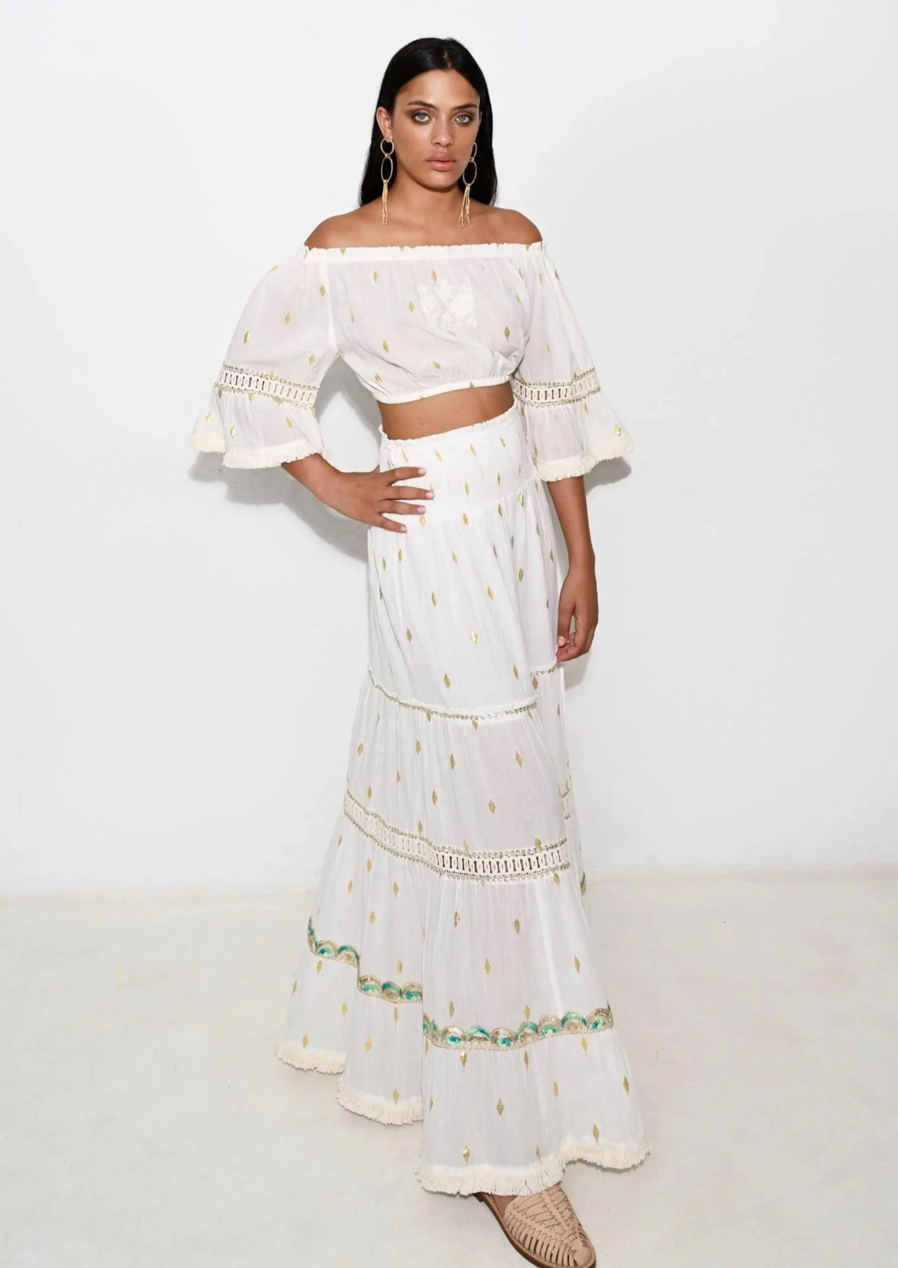 Mykonos Top and Skirt Set