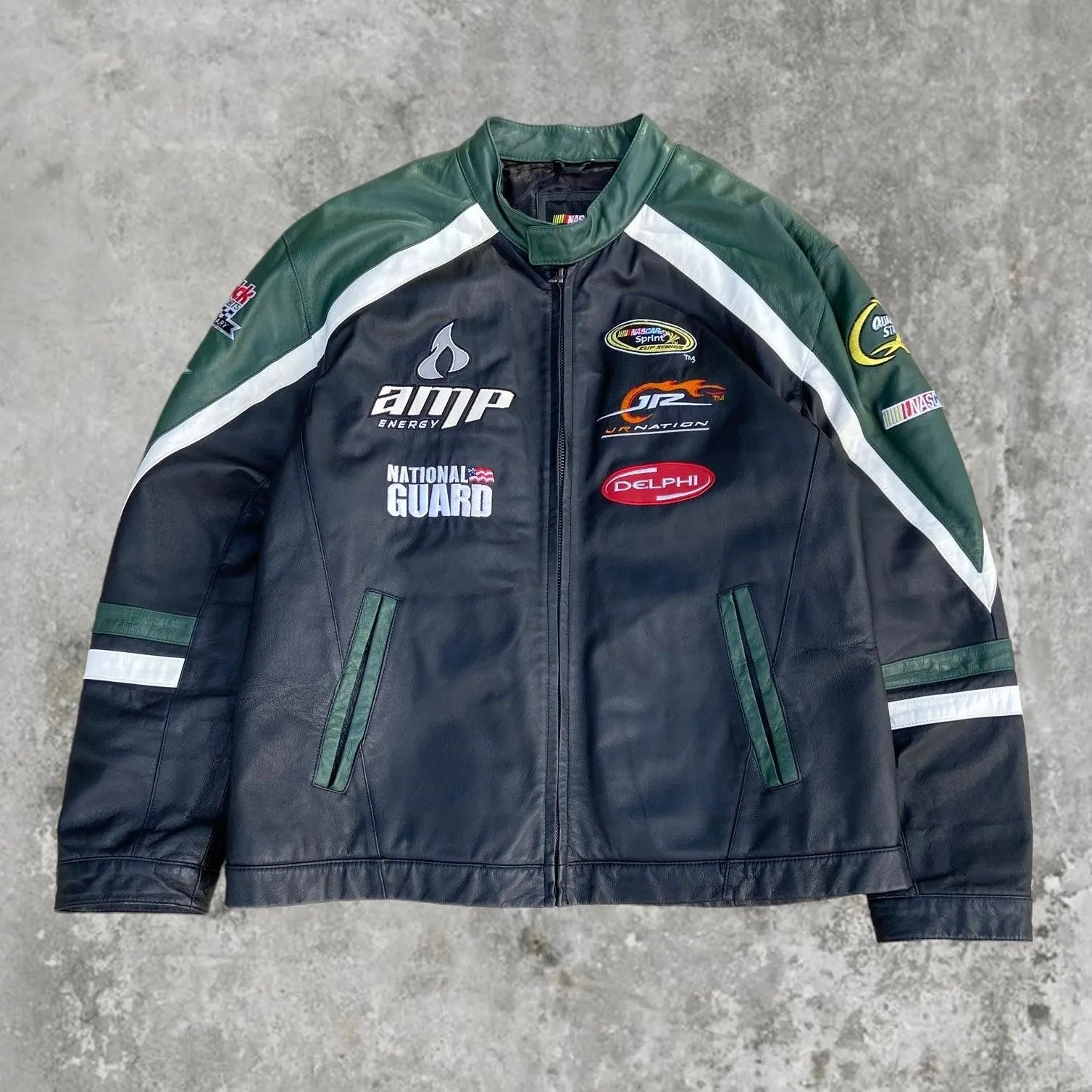 NASCAR RACER LEATHER JACKET - XL