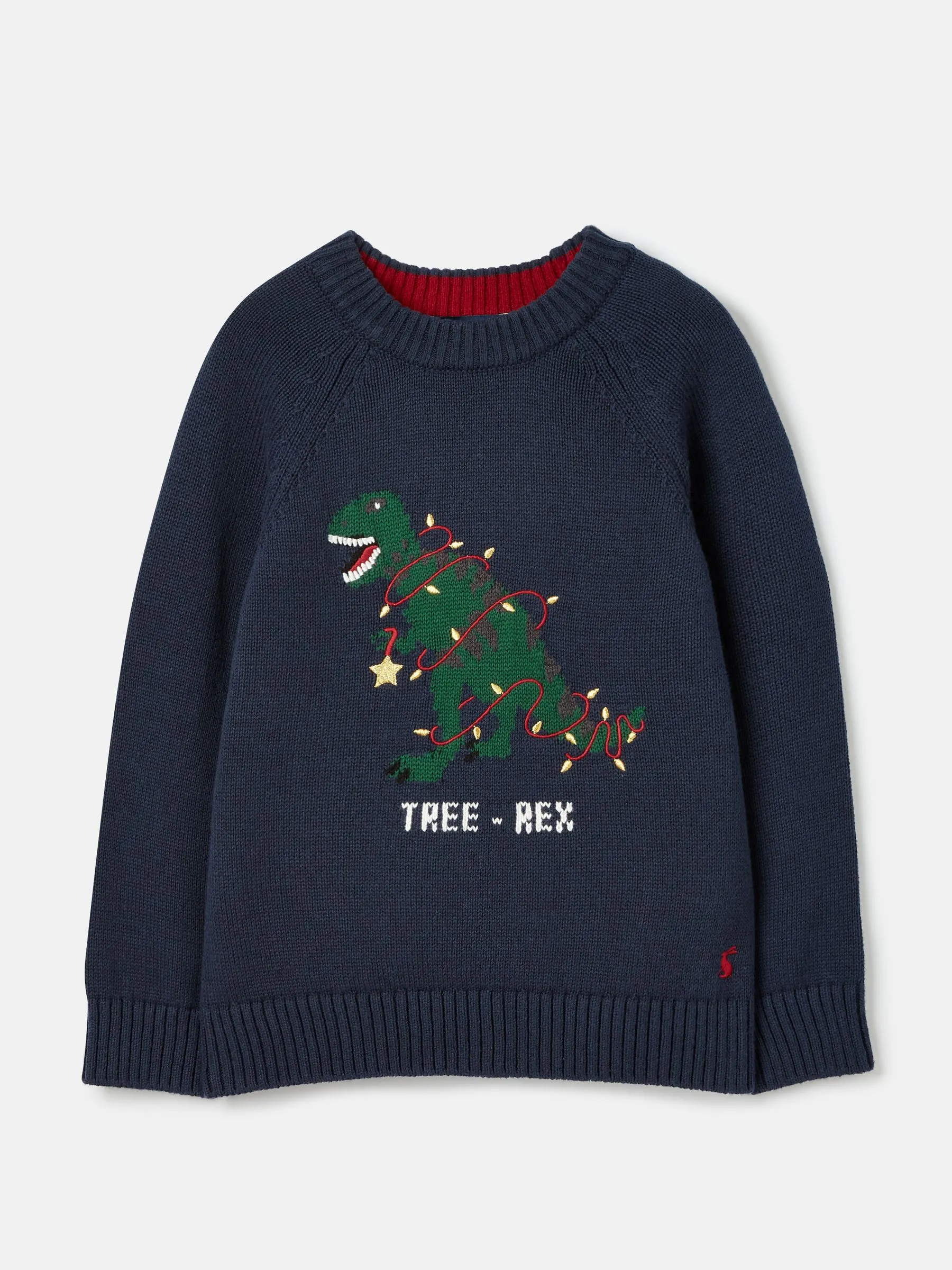 Navy Blue Festive Knitted Jumper