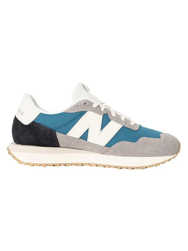 New Balance 237 Suede Trainers - Grey/Blue/White