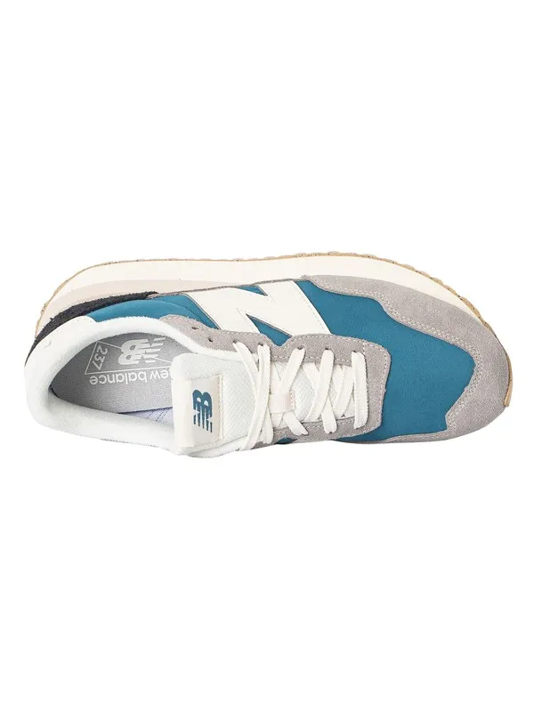 New Balance 237 Suede Trainers - Grey/Blue/White