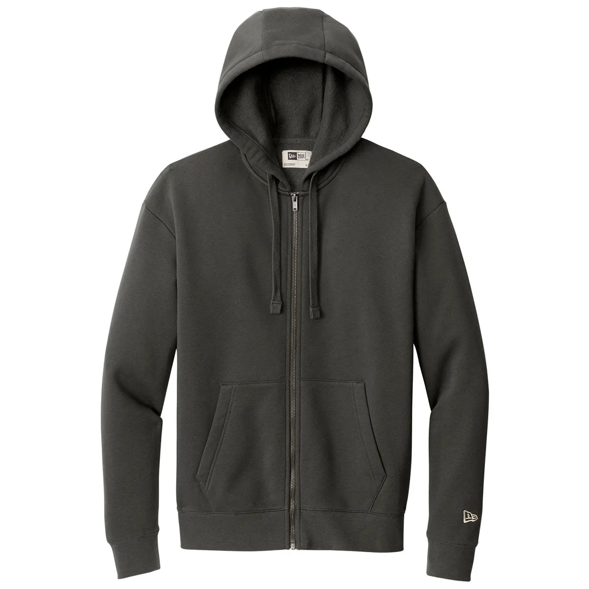 New Era Men's Graphite Heritage Fleece Full-Zip Hoodie