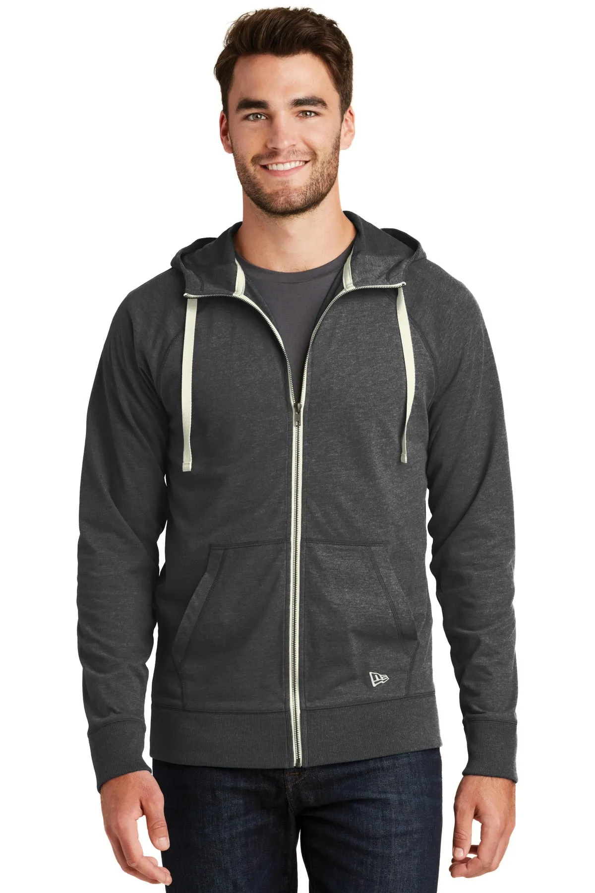 New Era Men's Sueded Cotton Blend Full-Zip Hoodie. NEA122