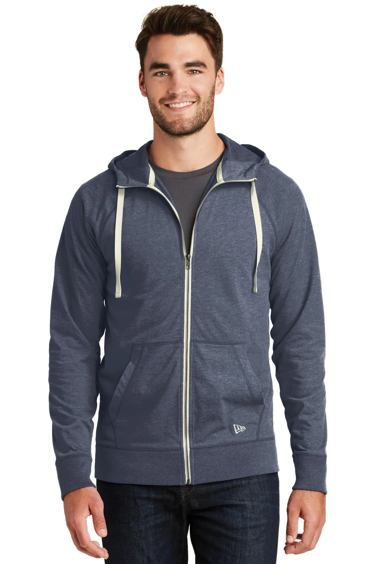 New Era Men's Sueded Cotton Blend Full-Zip Hoodie. NEA122