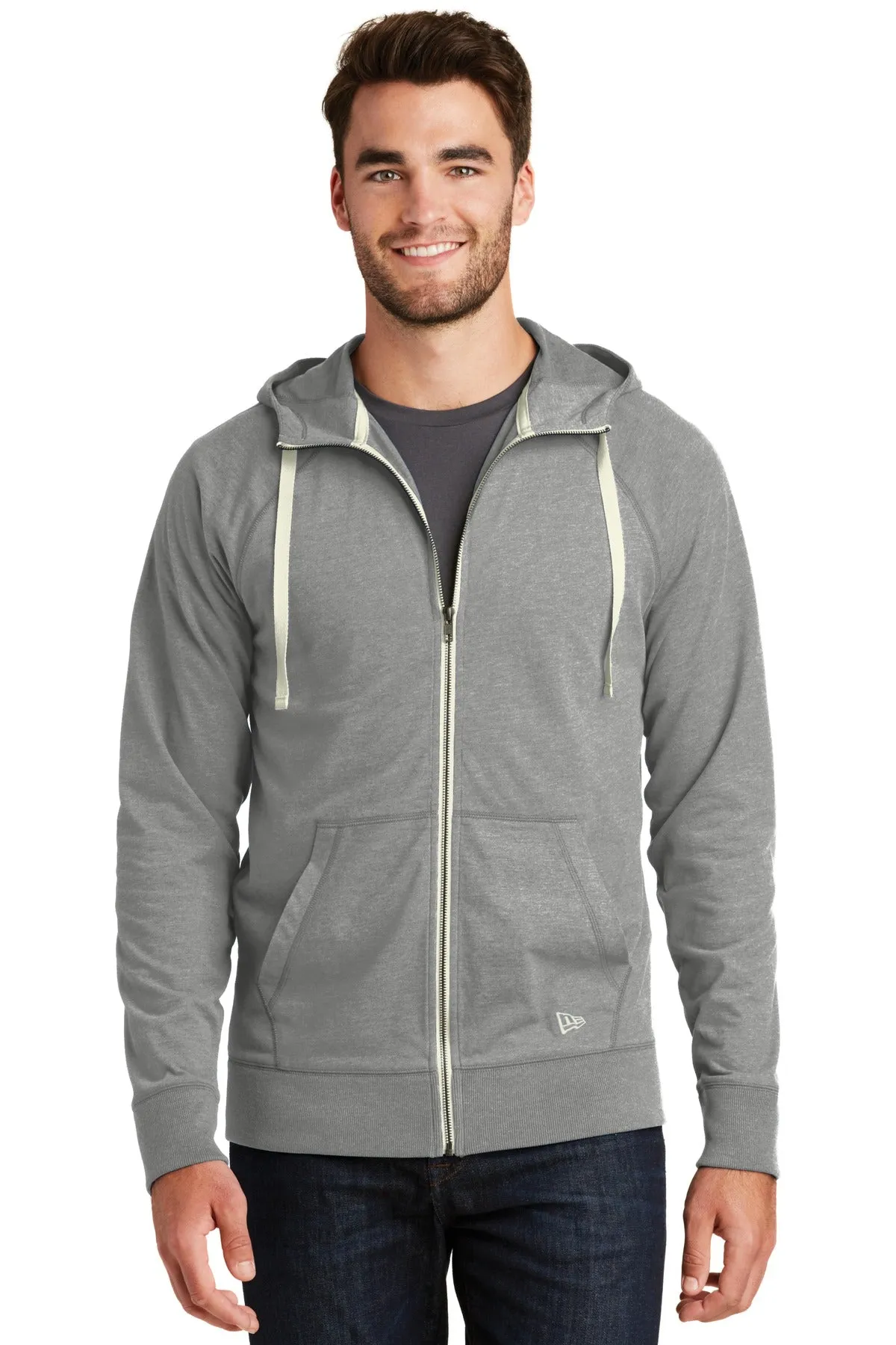 New Era Men's Sueded Cotton Blend Full-Zip Hoodie. NEA122