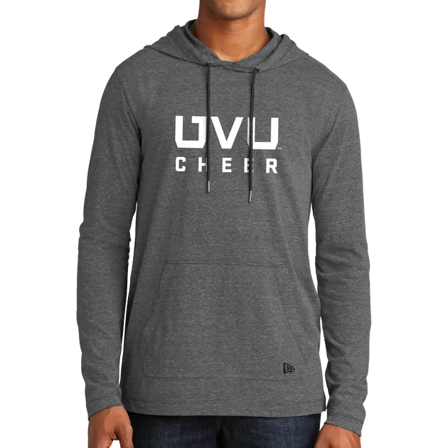 New Era Tri-Blend Performance Pullover Hoodie Tee- UVU Cheer