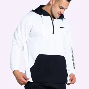 Nike - Dri-FIT Men's Fleece Training Hoodie - White/Black/Black