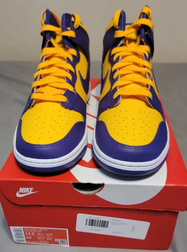 Nike dunk high lakers
