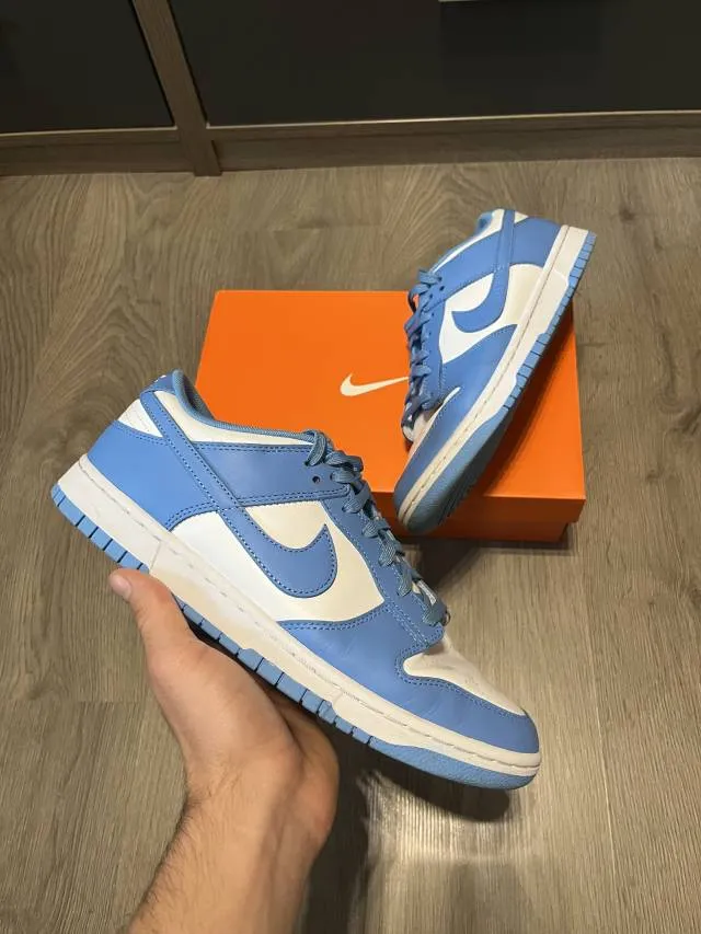 Nike dunk low unc university blue