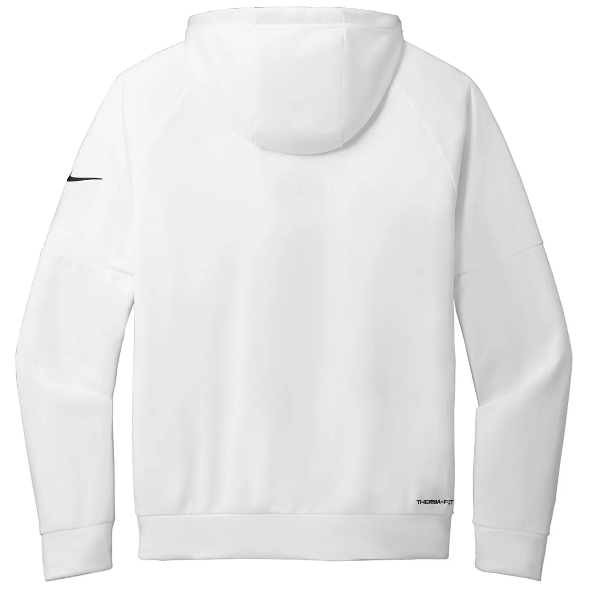 Nike Men's White Therma-FIT Pocket Full-Zip Fleece Hoodie