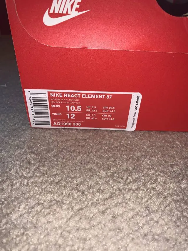 Nike react 87 moss