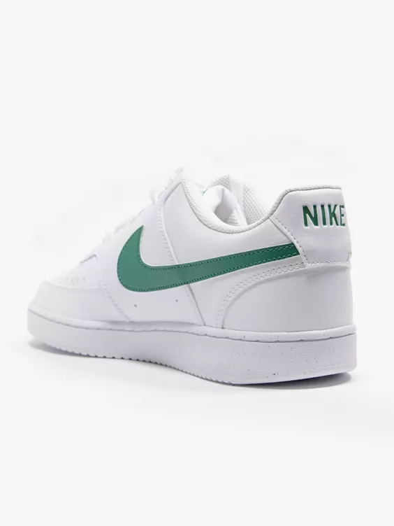 Nike  White/Green Court Vision Low Trainers