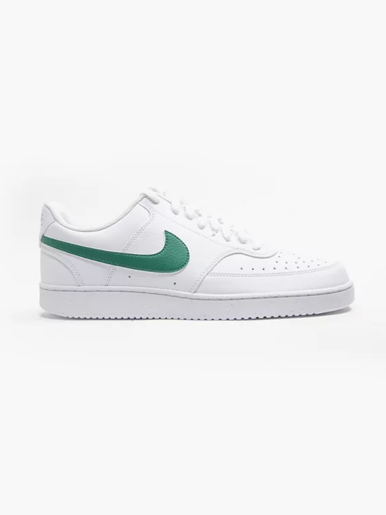 Nike  White/Green Court Vision Low Trainers