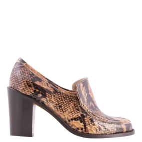 Nora Loafer - Auburn Snake