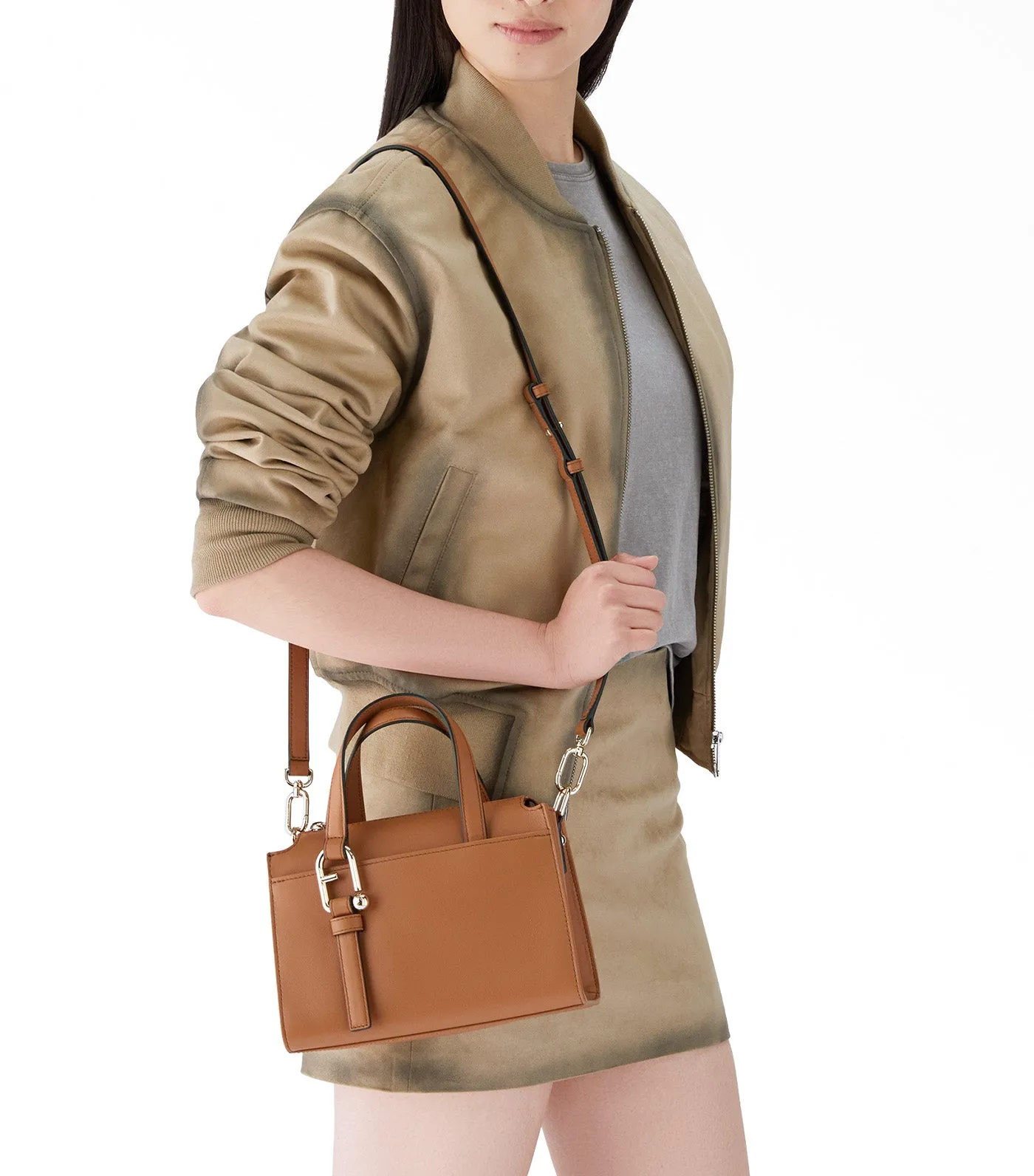 Nuvola S Boston Bag Brandy