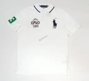 Nwt Polo Ralph Lauren White P.R.L Yacht Club #3 Big Pony Classic Fit Polo