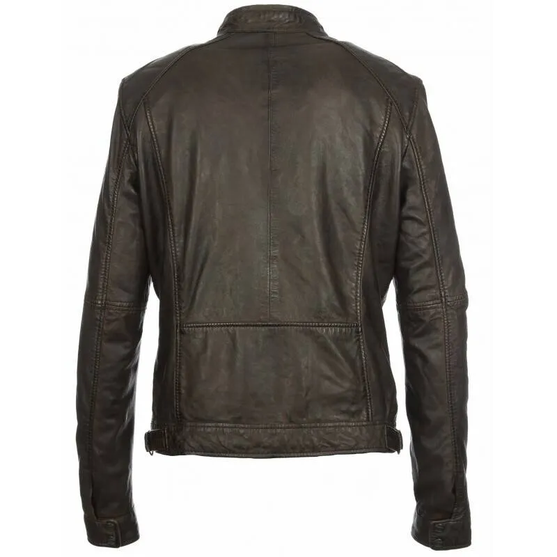 Oakwood men's leather jacket 60901 lamb trendy biker style