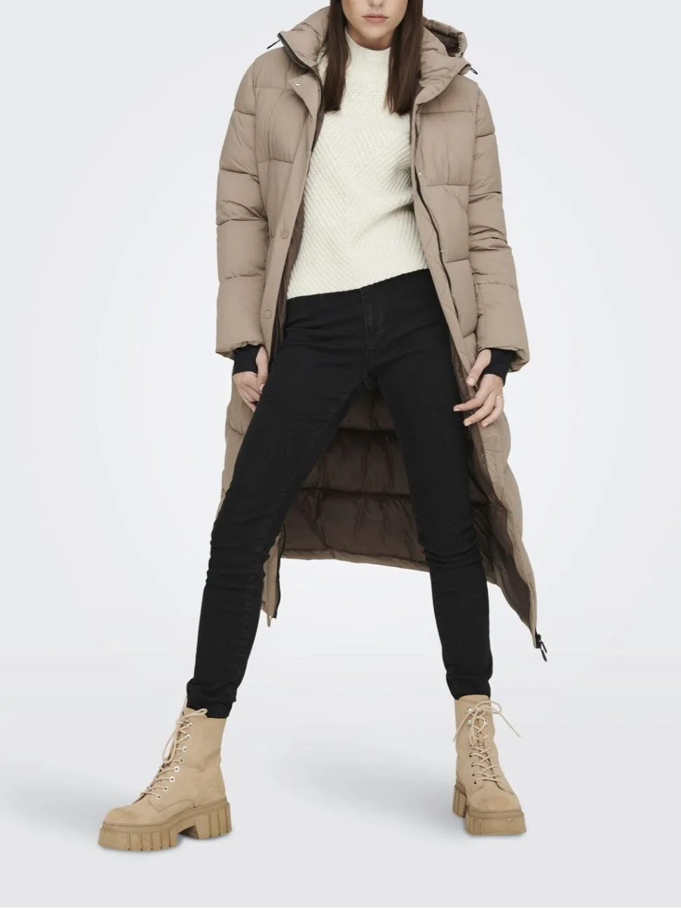 ONLY Piper Long Hooded Puffer Jacket