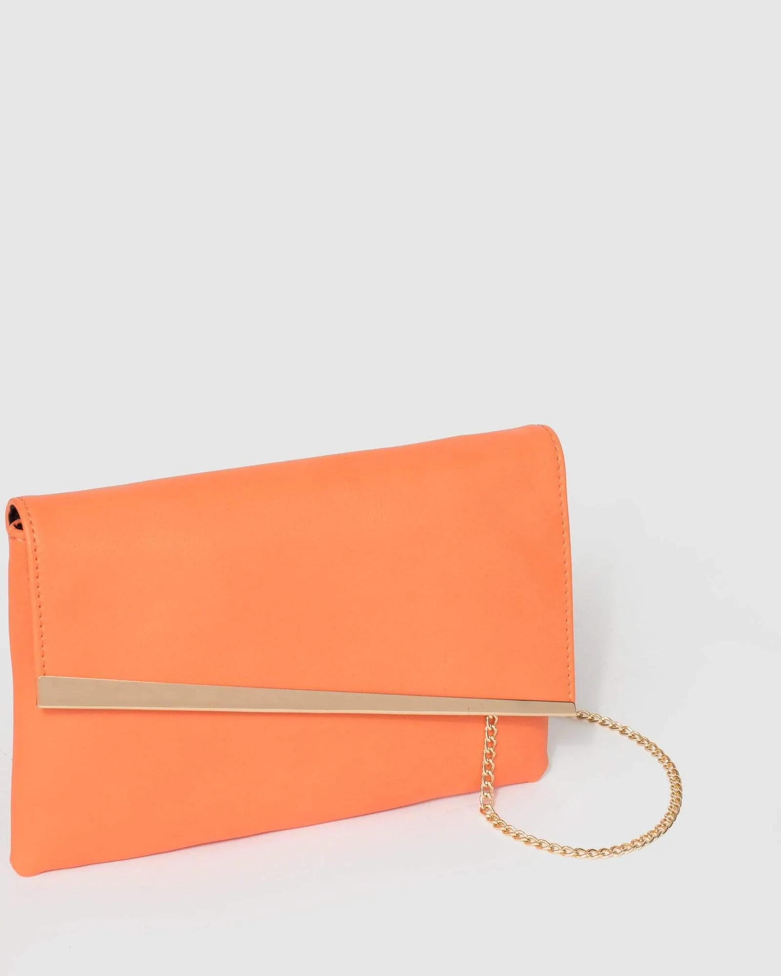 Orange Zaara Clutch Bag