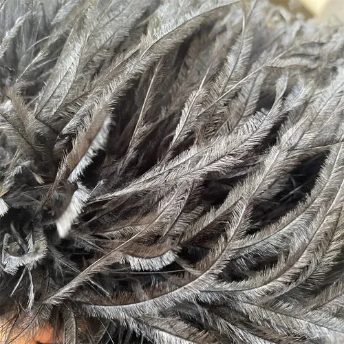 Ostrich feather clutch bag