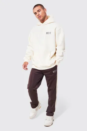 Oversized Man Hoodie And Tricot Jogger Set | boohooMAN UK