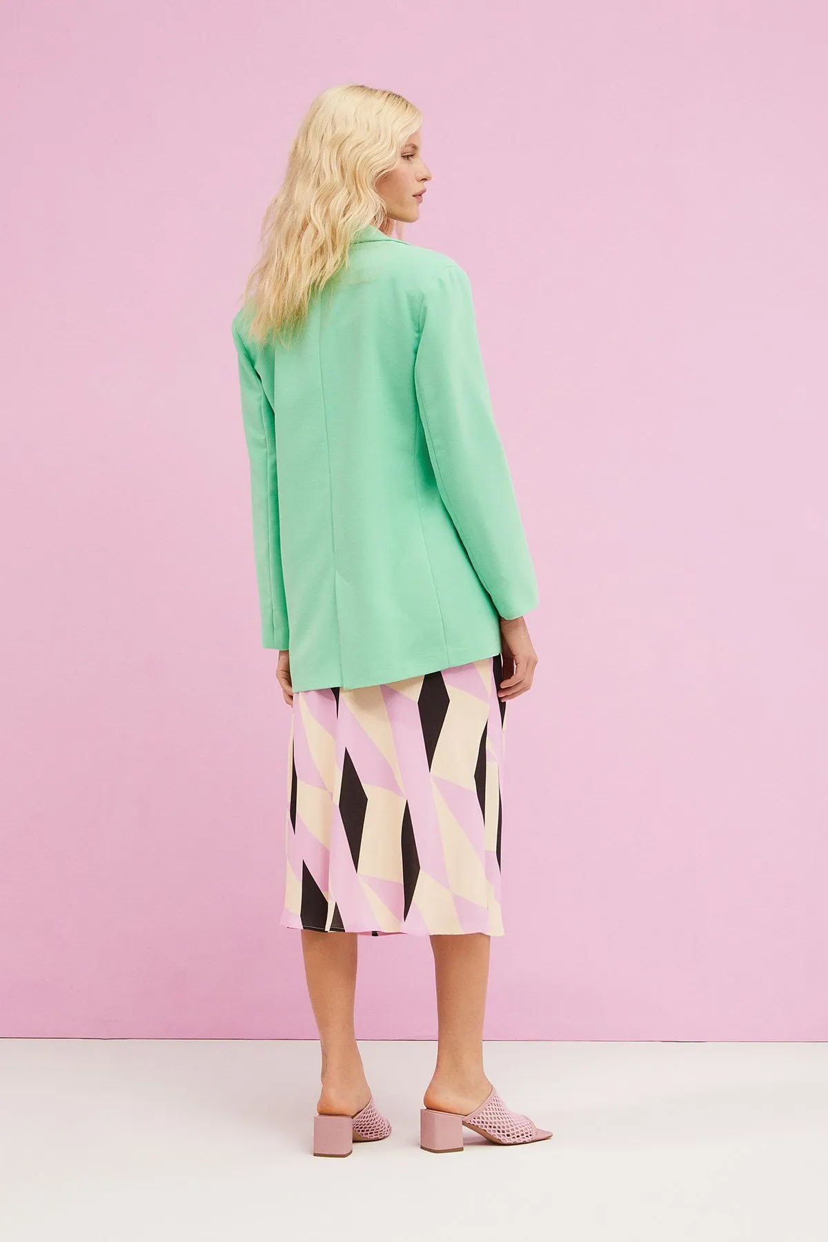 Oversized one-button jacket