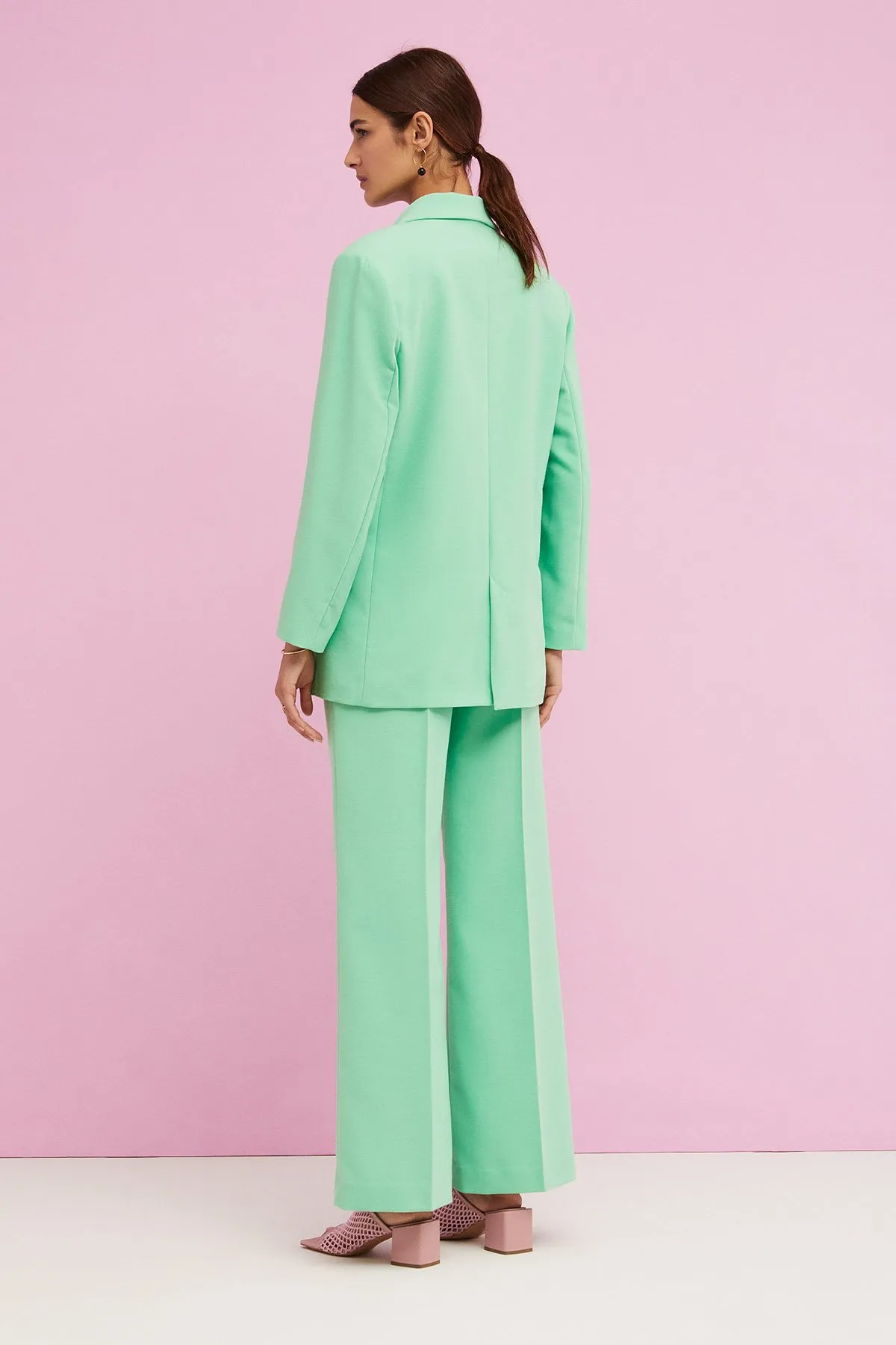 Oversized one-button jacket