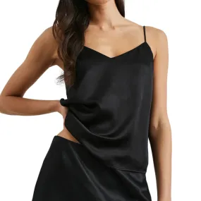 PAOLA SILK TANK BLACK