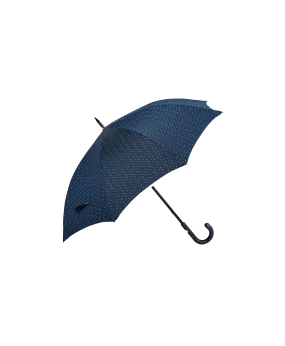 Passotti Ombrelli Blue Dot Umbrella With Navy Padded Leather Handle | He Spoke Style