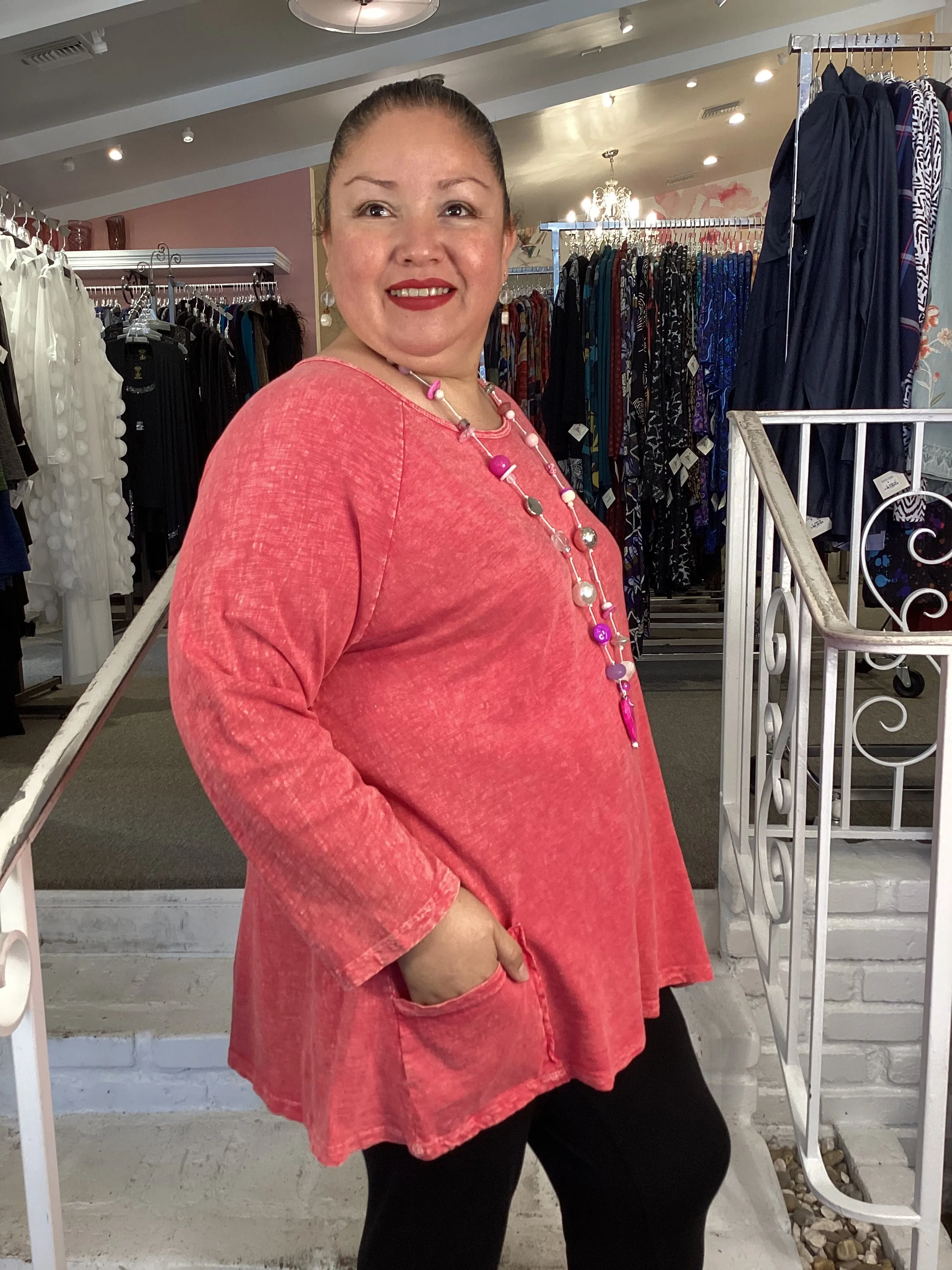 PATCH PKT TUNIC - RASPBERRY