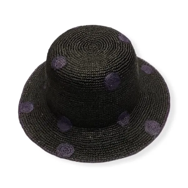 Paul Smith hat POLKA DOT RAFFIA