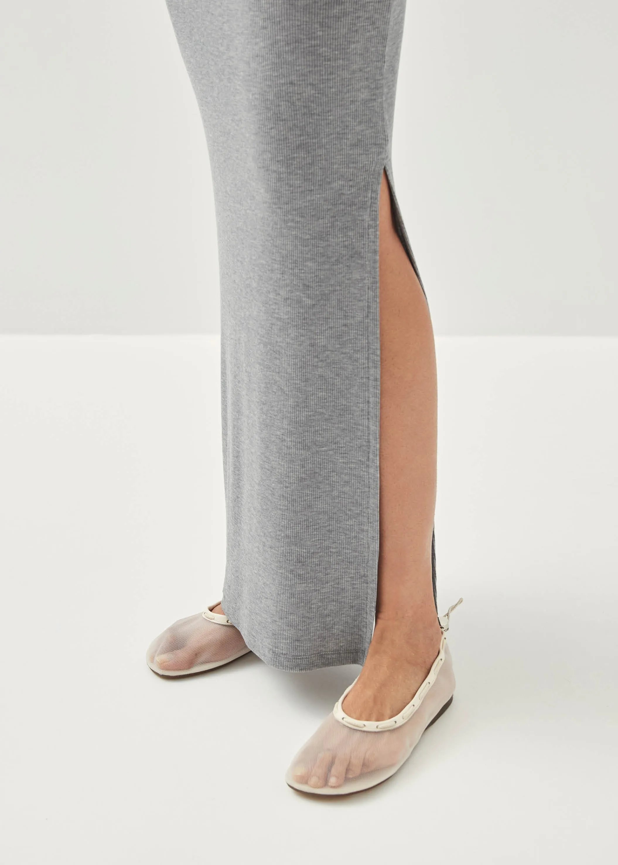 Perla Grey Melange Skirt  