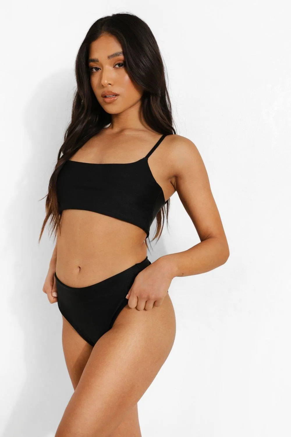 Petite Square Neck High Waist Bikini