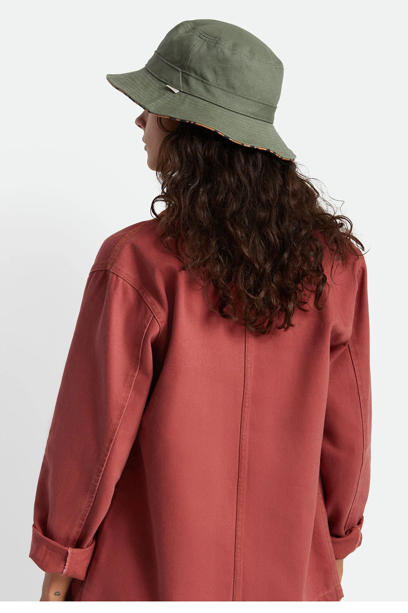 Petra Packable Bucket Hat - Military Olive/Leopard